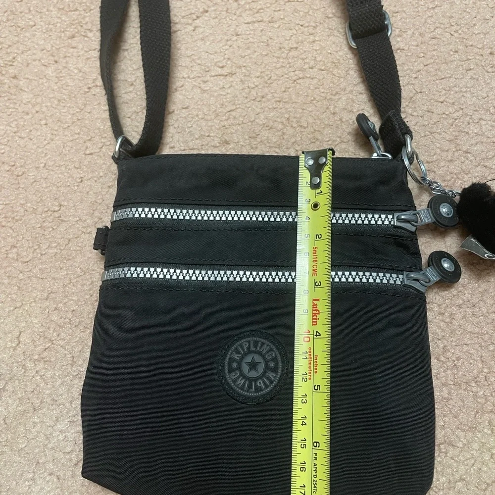 Kipling Black Messenger Bag with Silver Accents - Picture 4 of 8